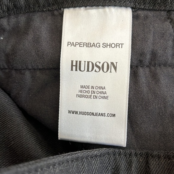 HUDSON Women's Black Paper Bag Shorts - Size 27 NWOT - Picture 13 of 14